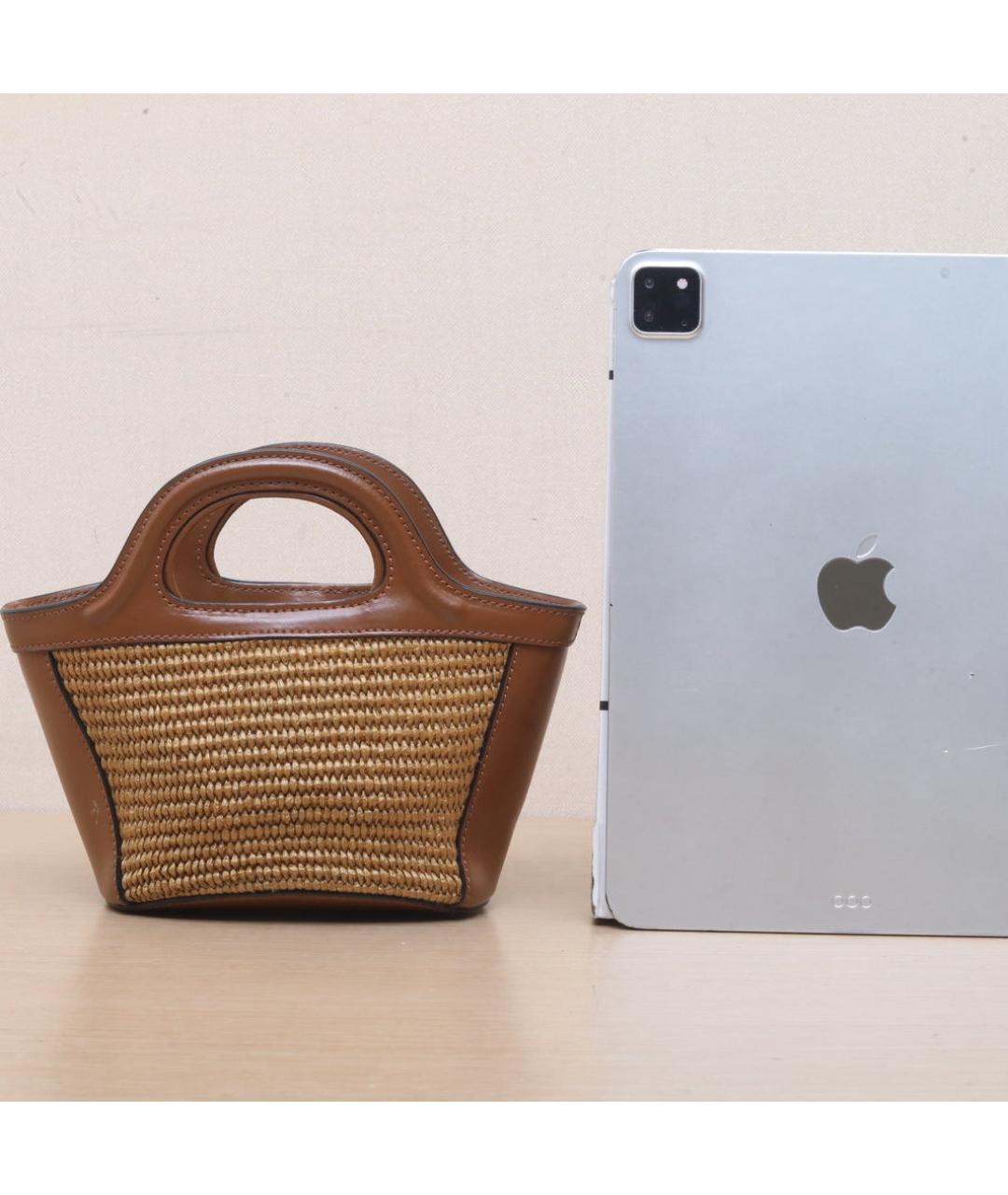 MARNI Коричневая пелетеная сумка через плечо, фото 7