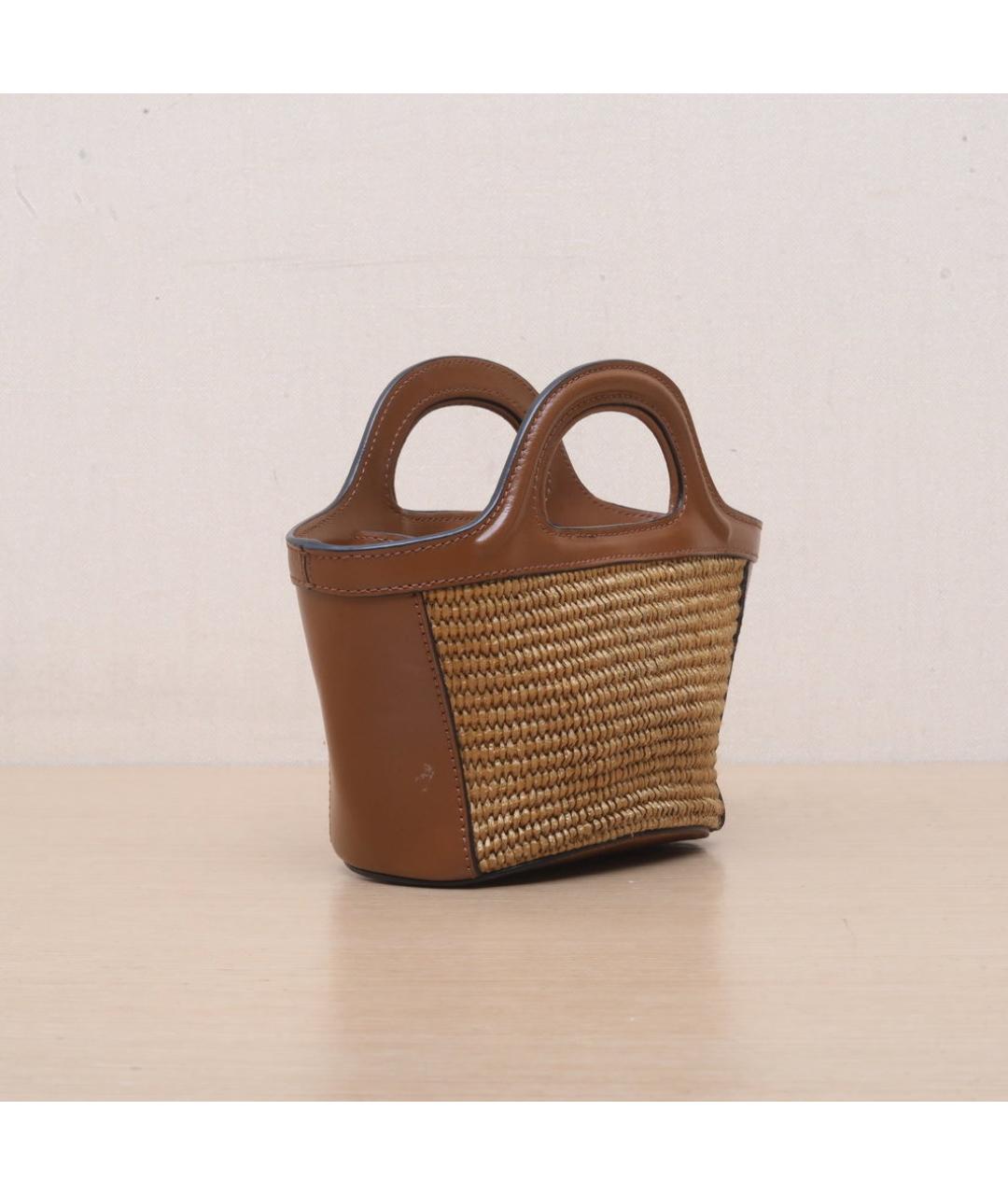 MARNI Коричневая пелетеная сумка через плечо, фото 6