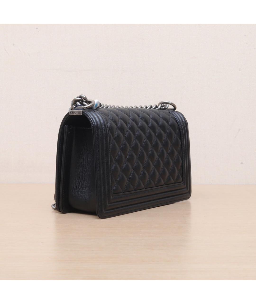 CHANEL Черная кожаная сумка через плечо, фото 6