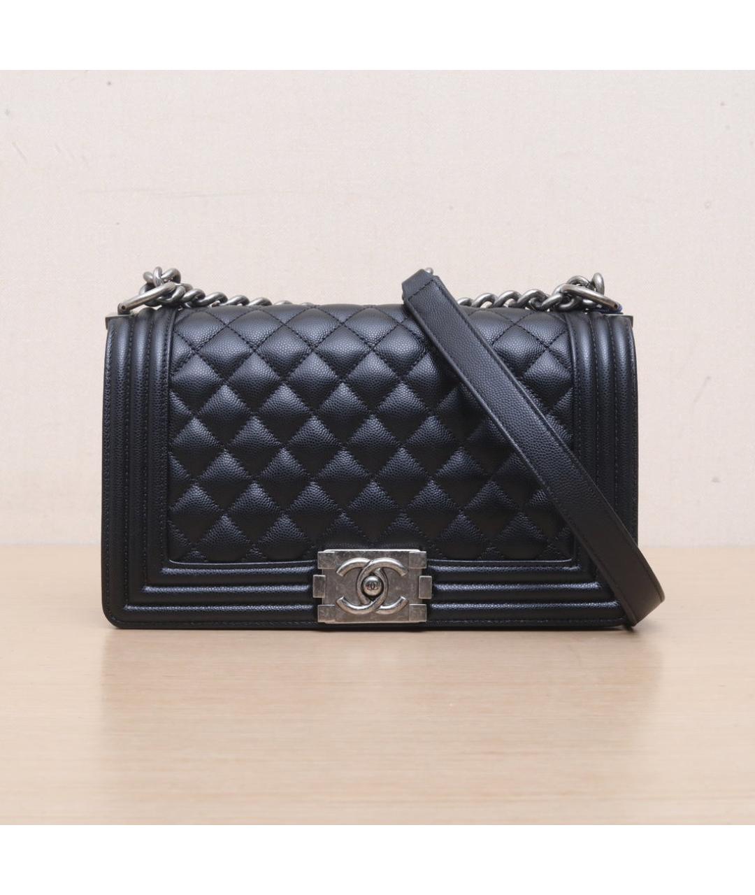 CHANEL Черная кожаная сумка через плечо, фото 3