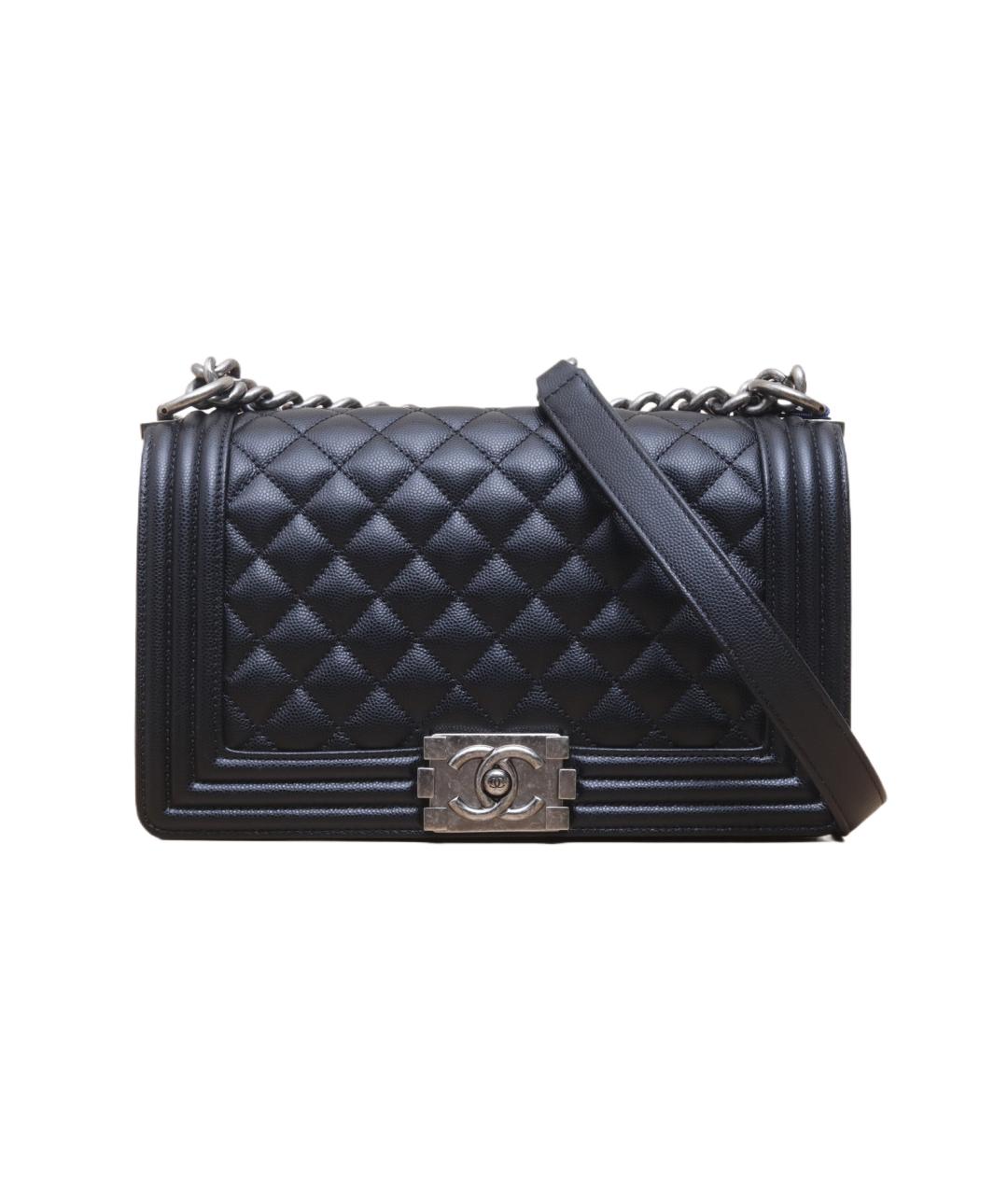 CHANEL Черная кожаная сумка через плечо, фото 1