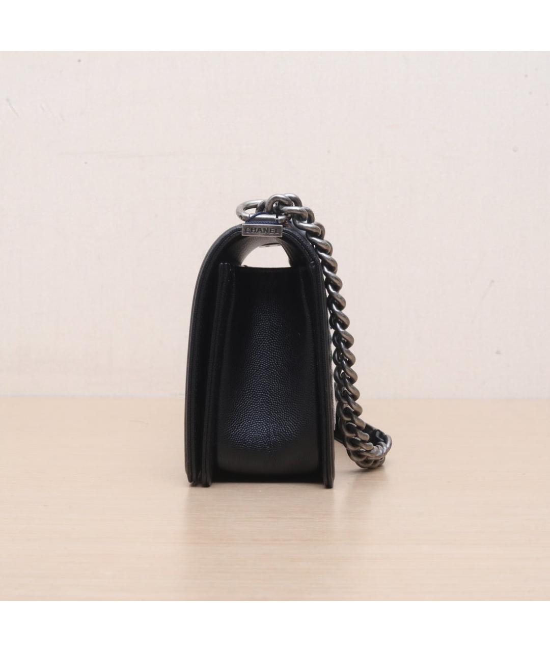CHANEL Черная кожаная сумка через плечо, фото 5