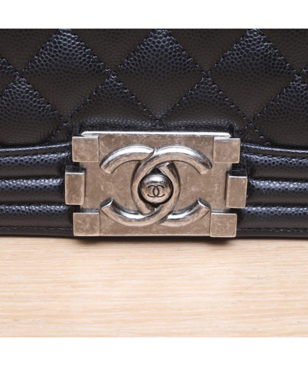 CHANEL Черная кожаная сумка через плечо, фото 8