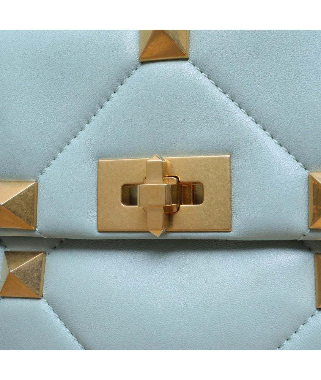 VALENTINO Голубая кожаная сумка через плечо, фото 8