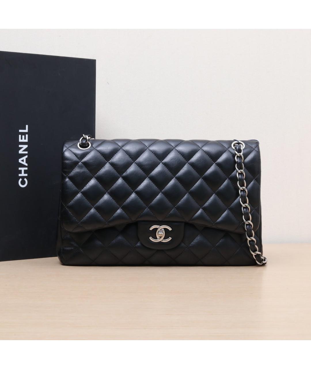 CHANEL Черная кожаная сумка через плечо, фото 2