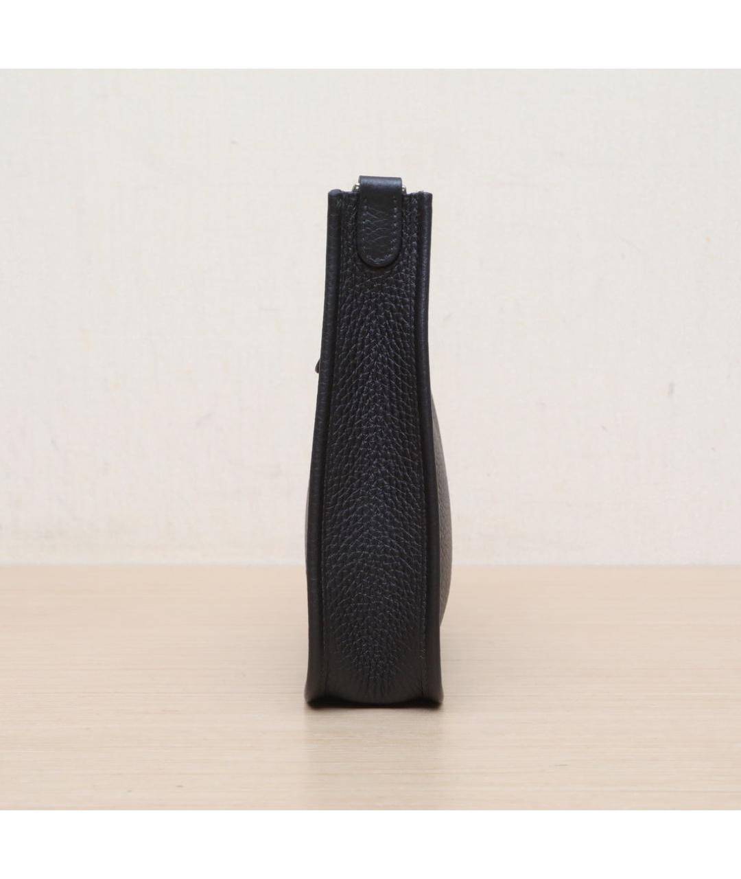 HERMES Черная кожаная сумка через плечо, фото 5