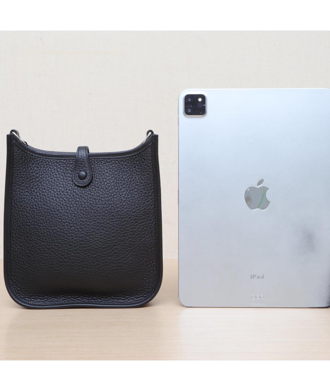 HERMES Черная кожаная сумка через плечо, фото 7