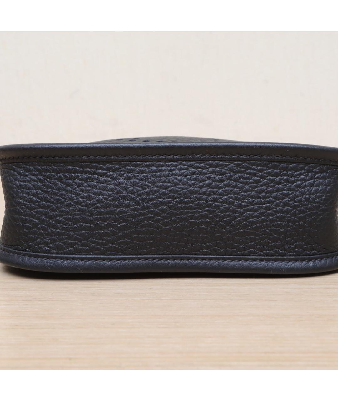 HERMES Черная кожаная сумка через плечо, фото 9