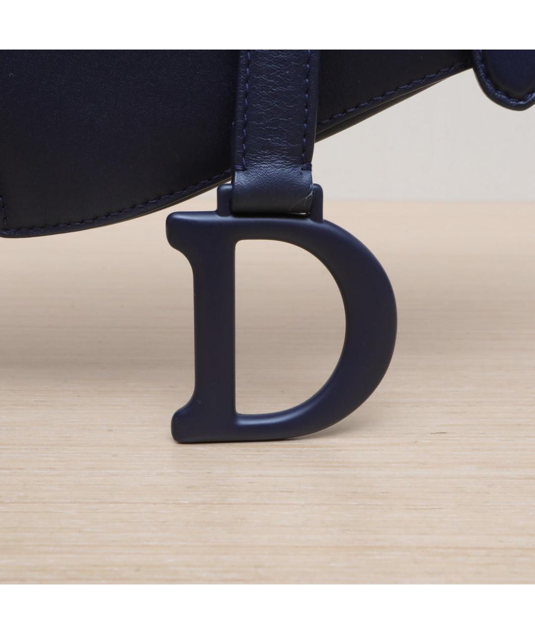 CHRISTIAN DIOR Черная кожаная сумка через плечо, фото 8
