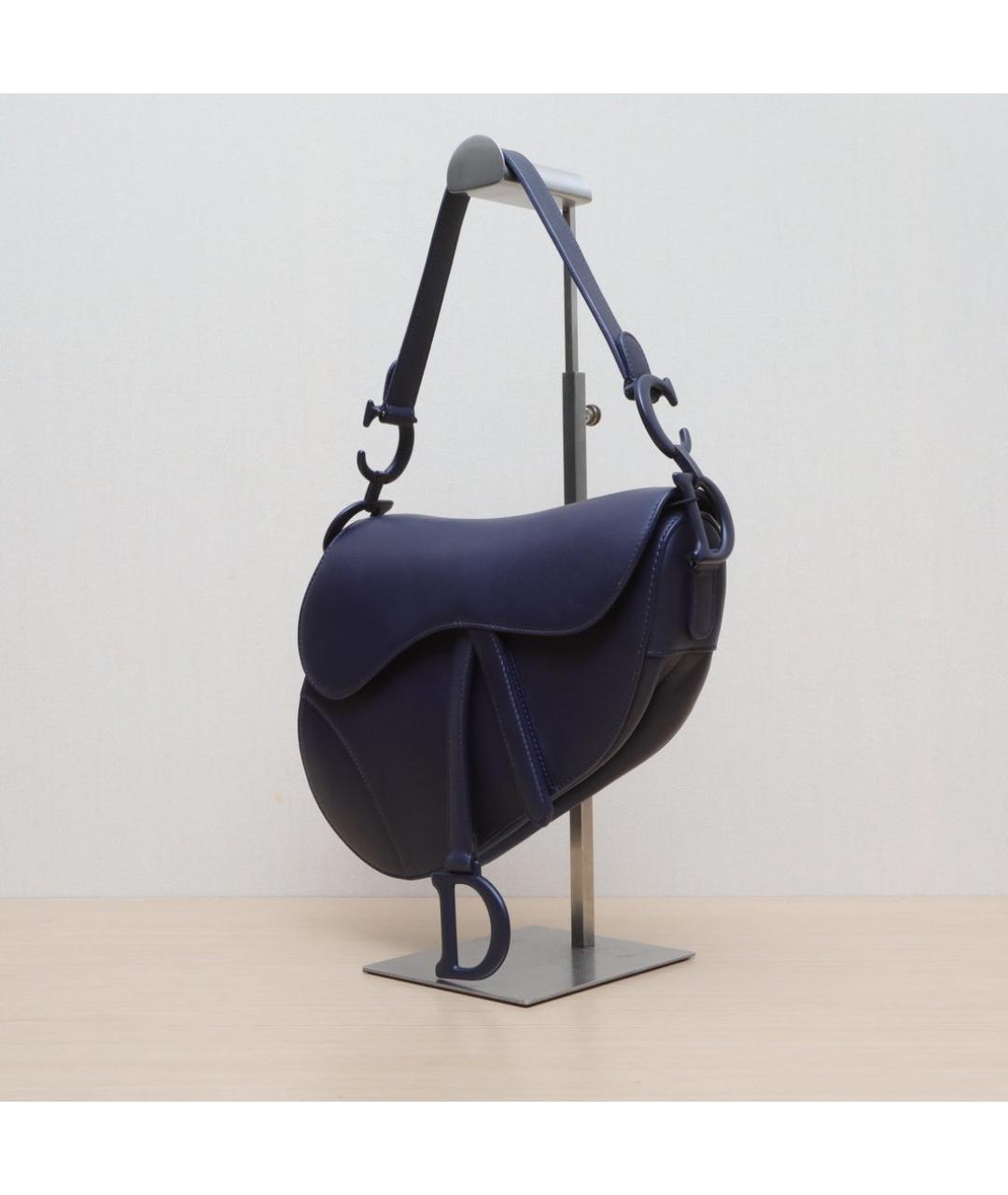 CHRISTIAN DIOR Черная кожаная сумка через плечо, фото 4