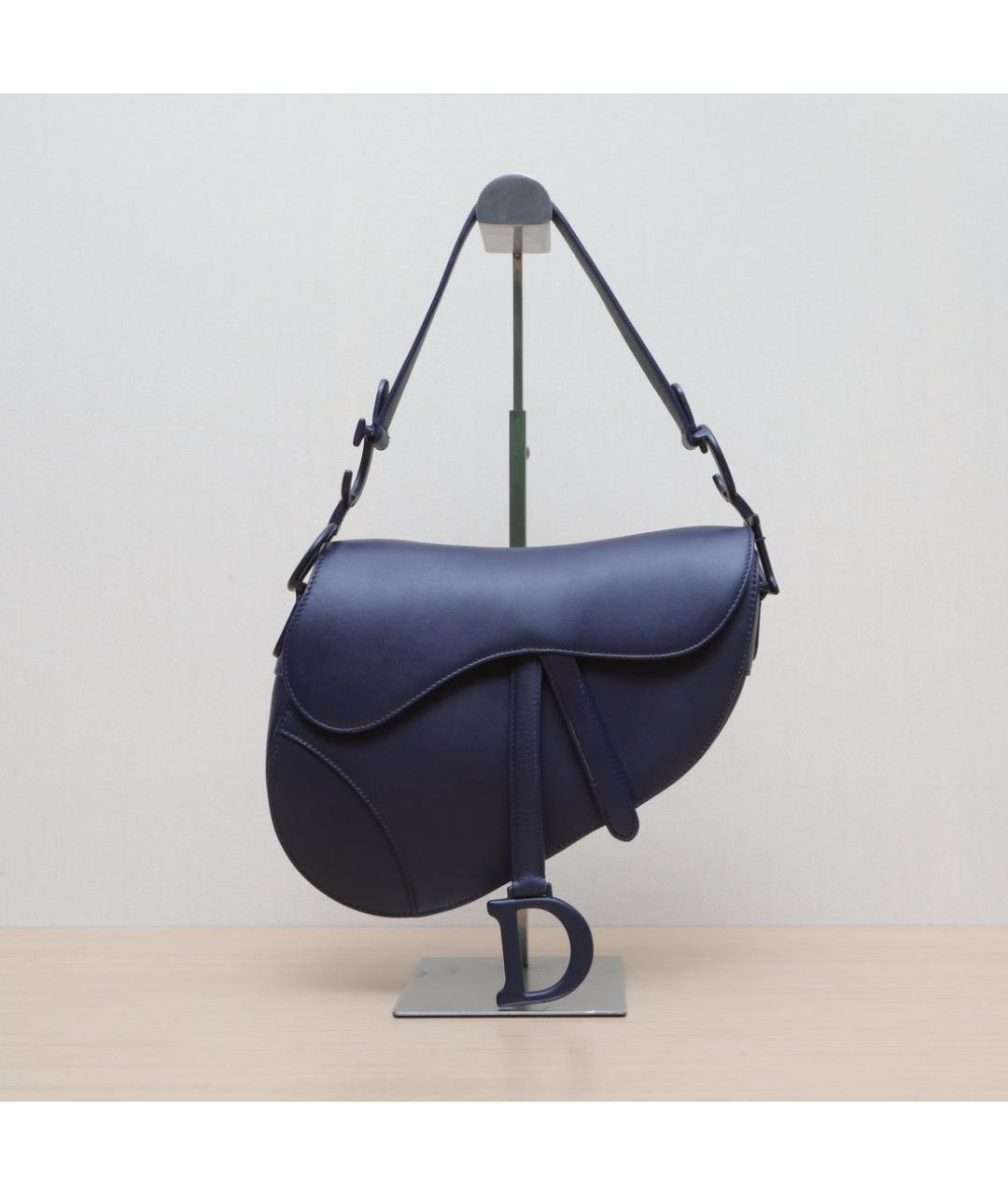 CHRISTIAN DIOR Черная кожаная сумка через плечо, фото 3