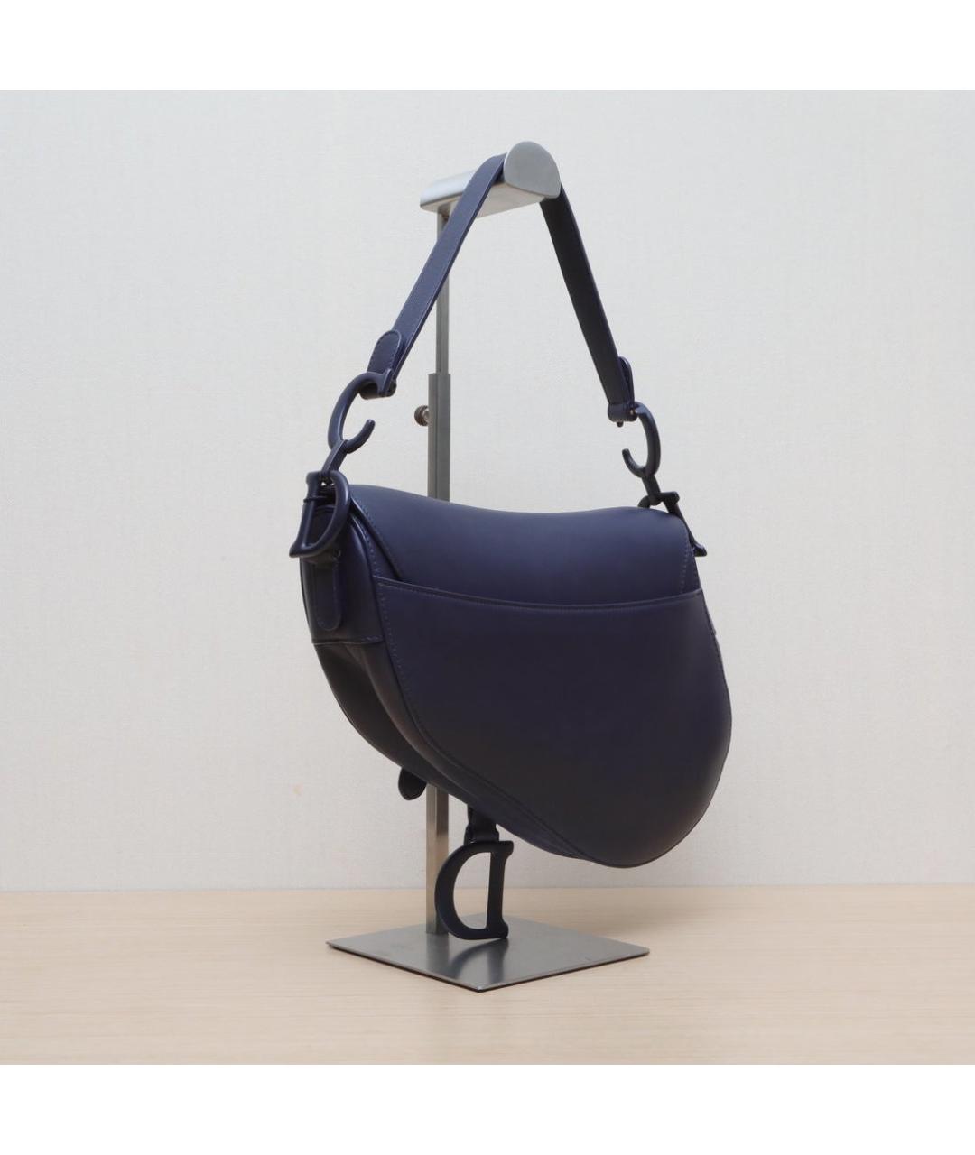 CHRISTIAN DIOR Черная кожаная сумка через плечо, фото 6