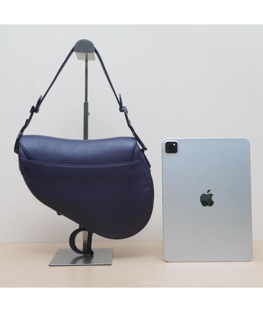 CHRISTIAN DIOR Черная кожаная сумка через плечо, фото 7