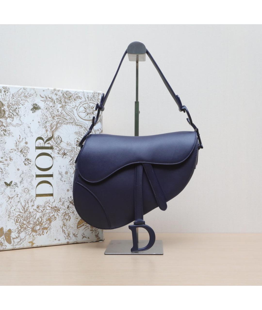 CHRISTIAN DIOR Черная кожаная сумка через плечо, фото 2