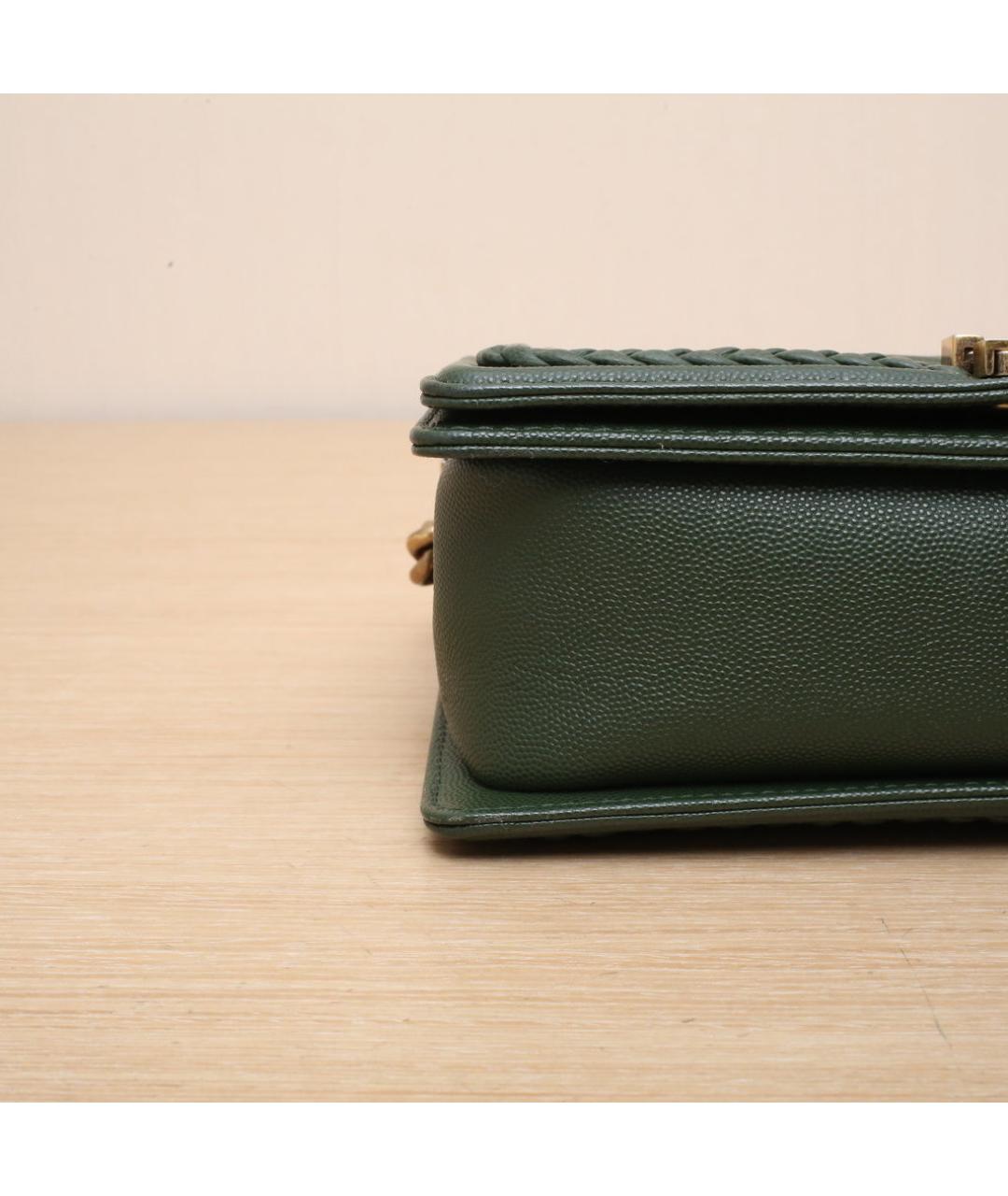 CHANEL Зеленая кожаная сумка через плечо, фото 9