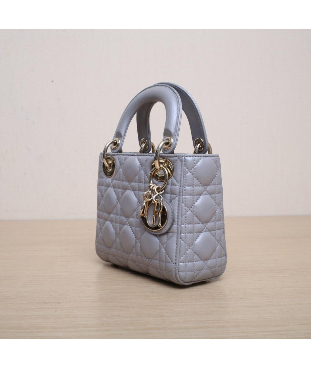 CHRISTIAN DIOR Синяя кожаная сумка через плечо, фото 4