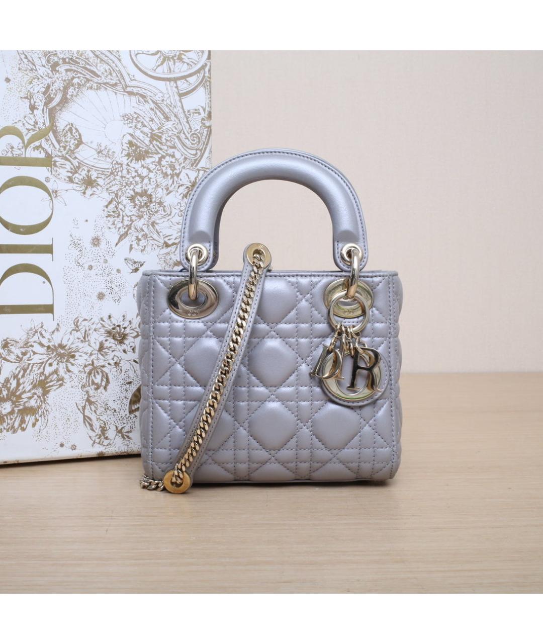 CHRISTIAN DIOR Синяя кожаная сумка через плечо, фото 2