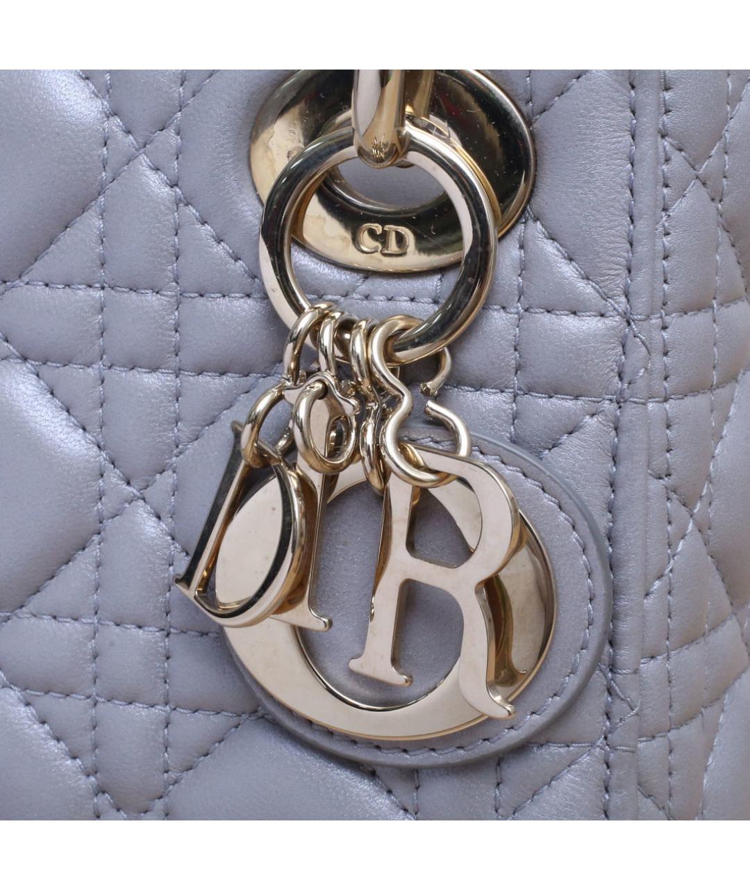 CHRISTIAN DIOR Синяя кожаная сумка через плечо, фото 8