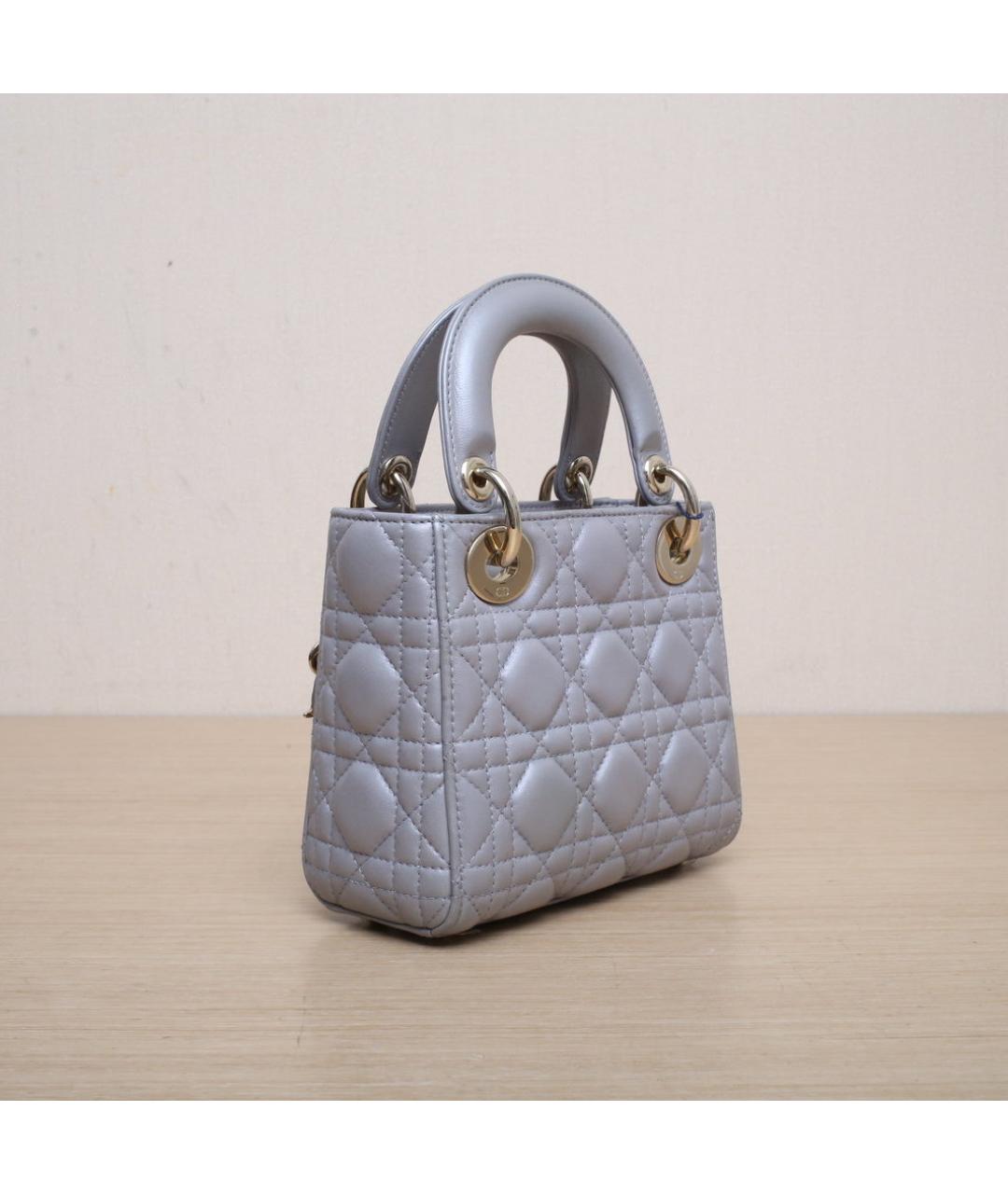 CHRISTIAN DIOR Синяя кожаная сумка через плечо, фото 6