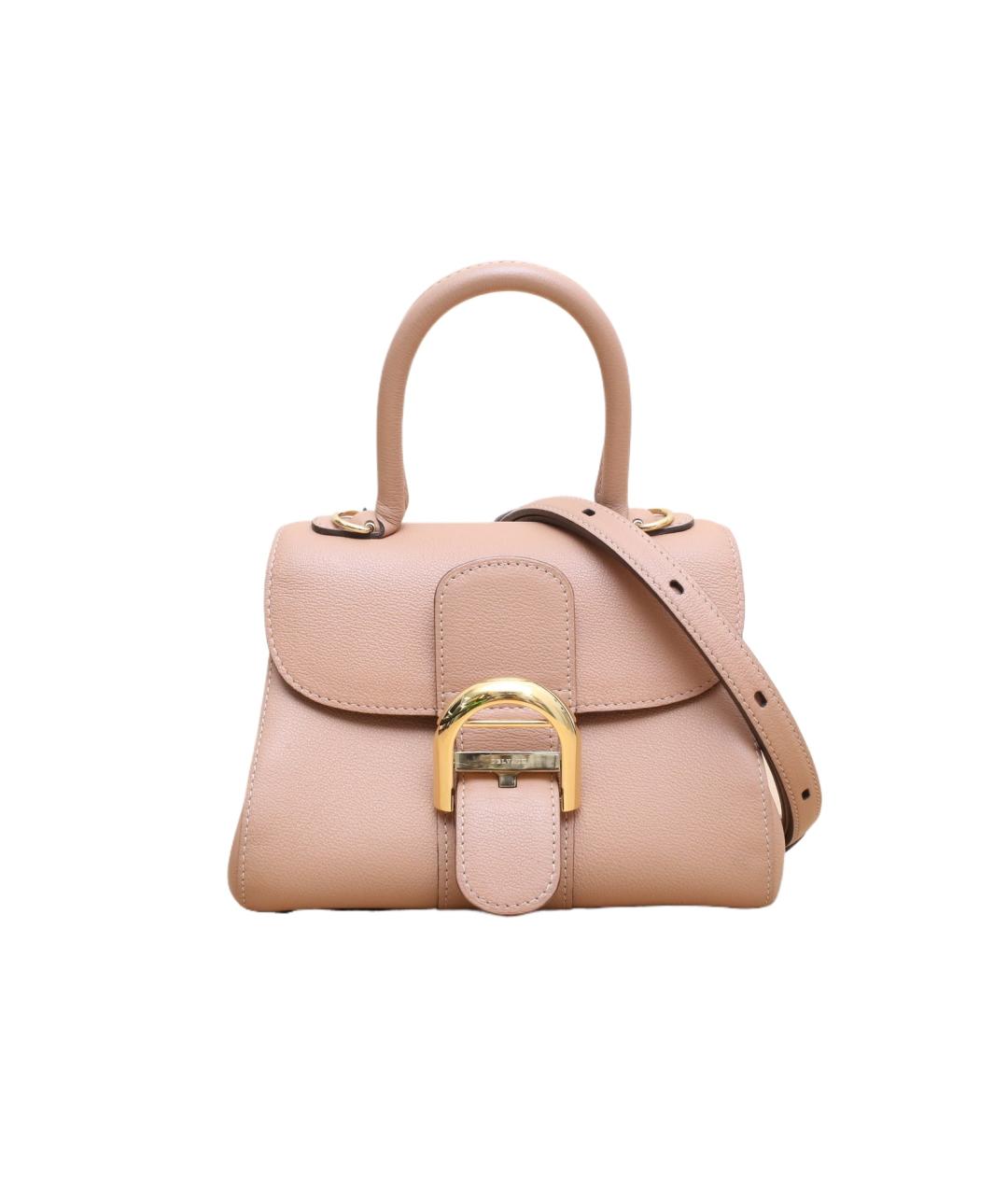 DELVAUX Бежевая кожаная сумка через плечо, фото 1