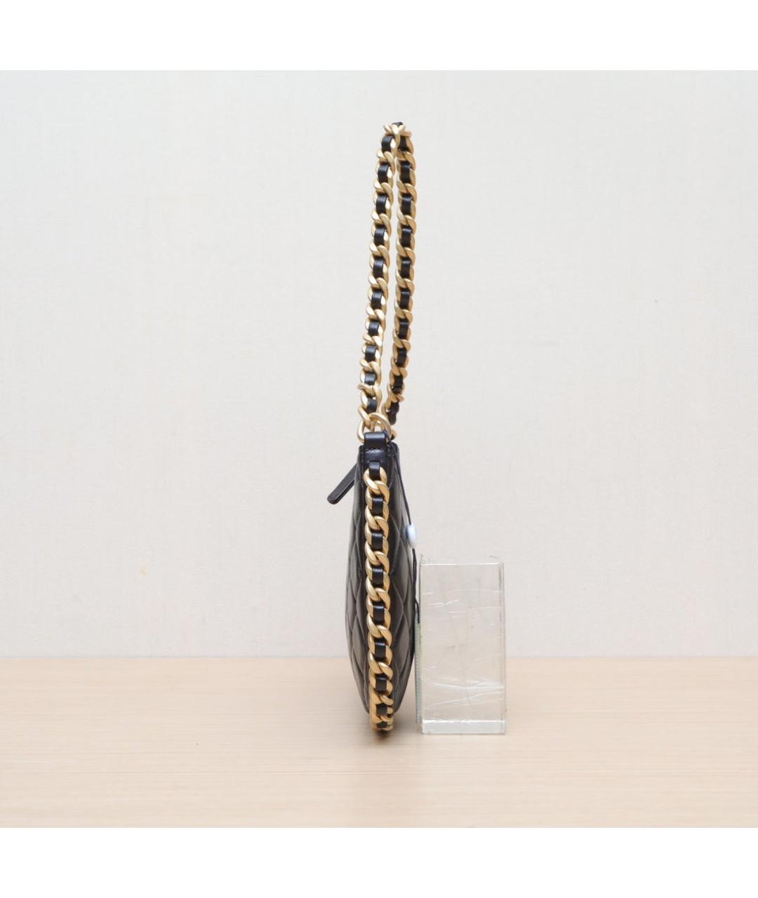 CHANEL Черная кожаная сумка через плечо, фото 5