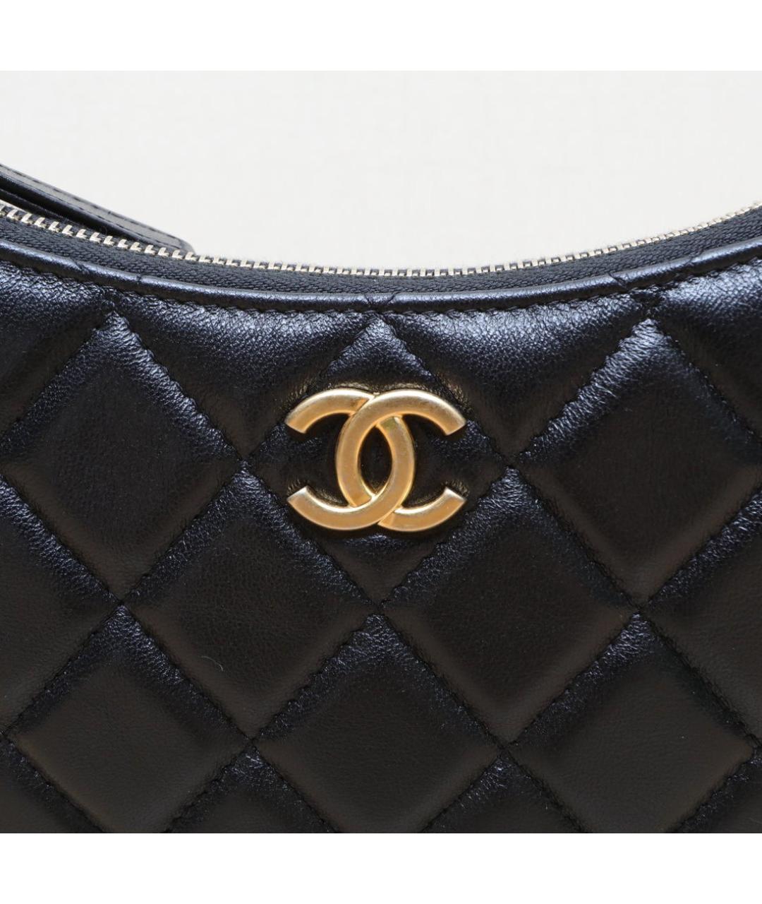 CHANEL Черная кожаная сумка через плечо, фото 8