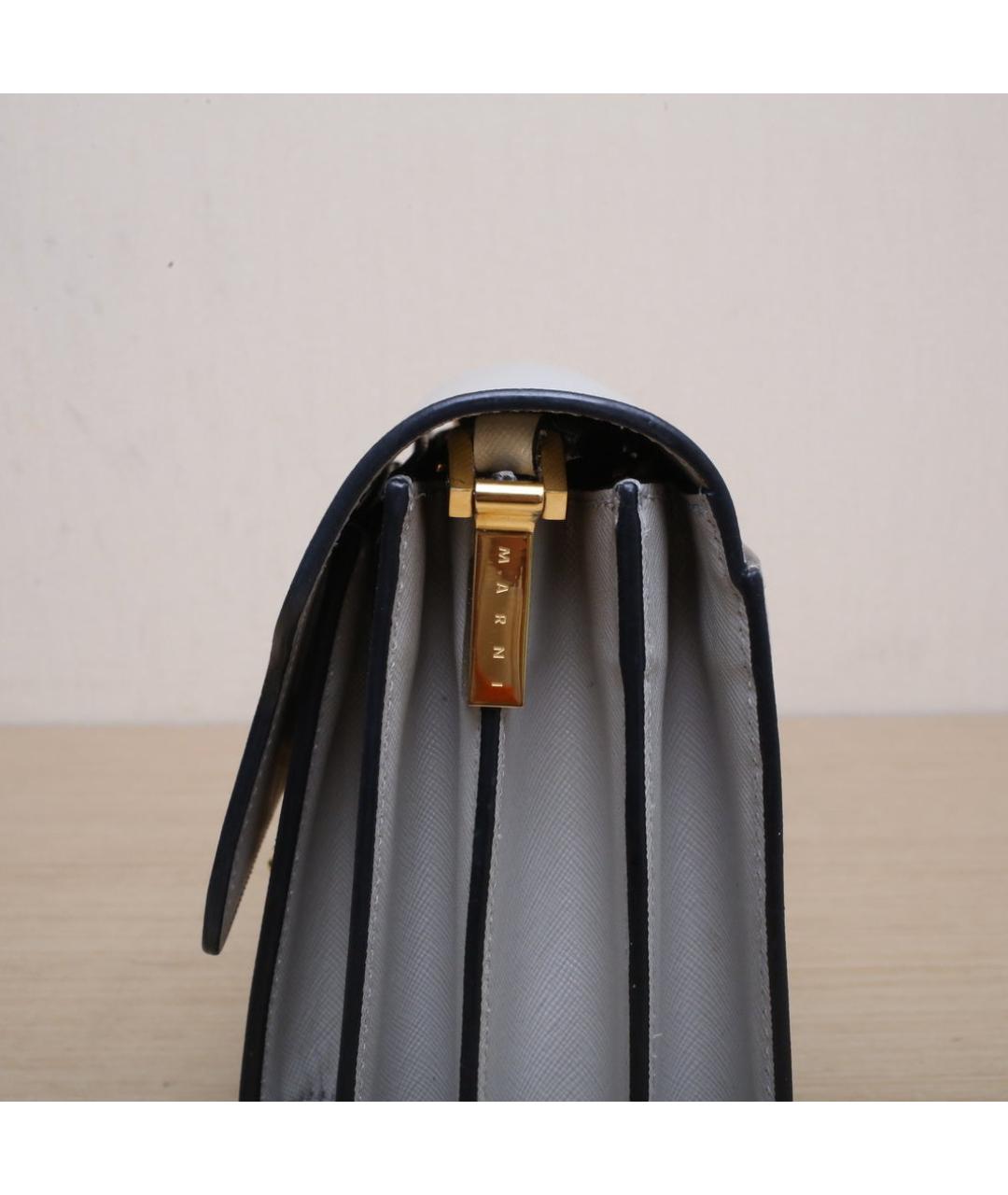 MARNI Белая кожаная сумка через плечо, фото 8