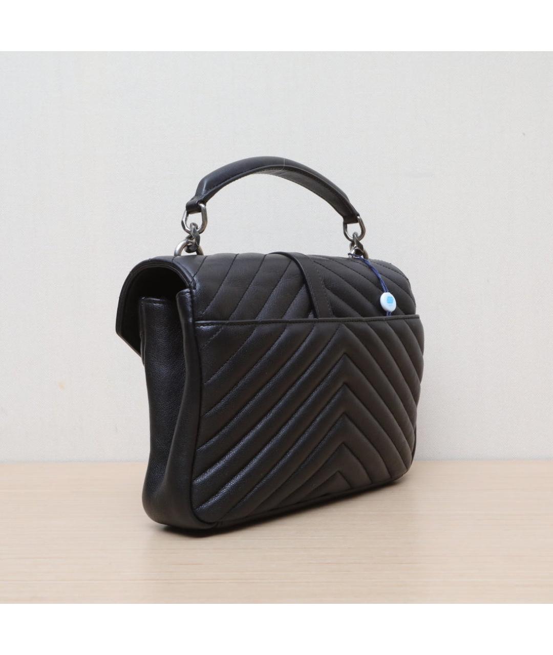 SAINT LAURENT Черная кожаная сумка через плечо, фото 6