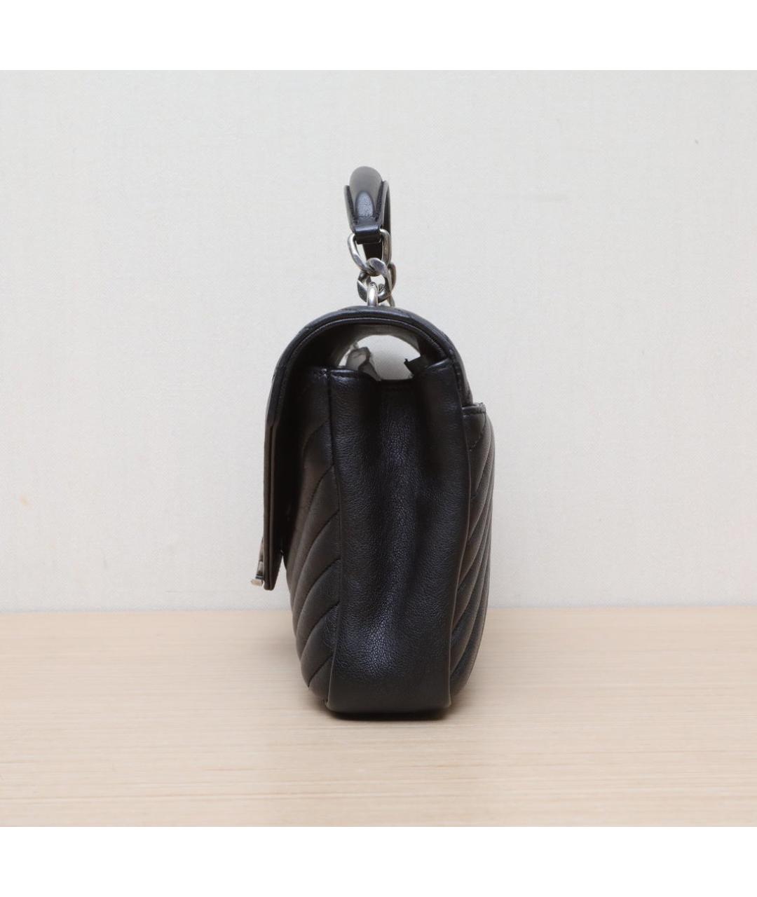 SAINT LAURENT Черная кожаная сумка через плечо, фото 5