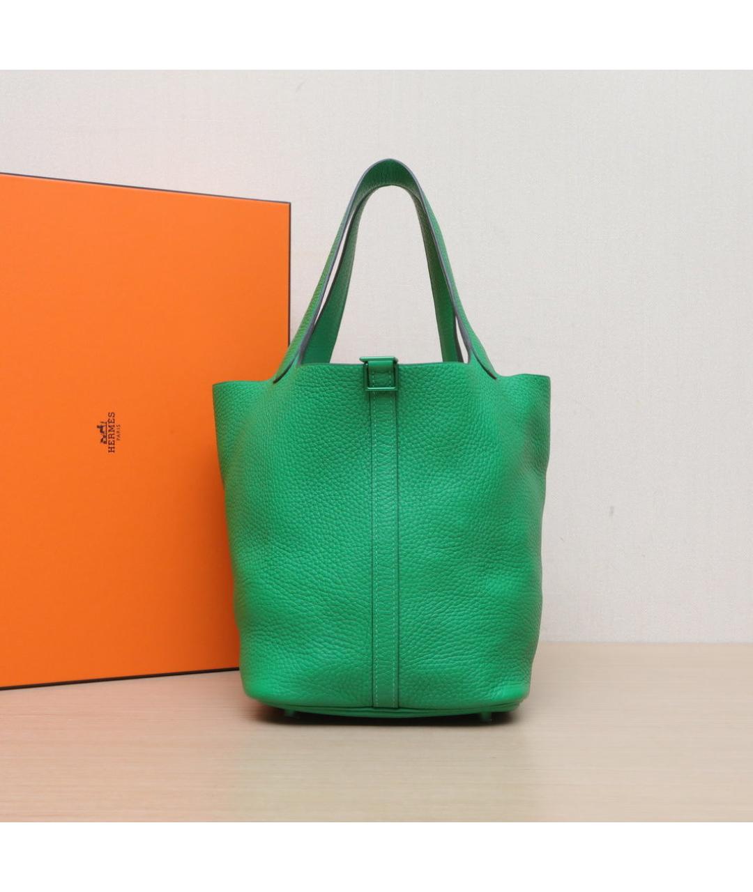 HERMES Зеленая кожаная сумка через плечо, фото 2