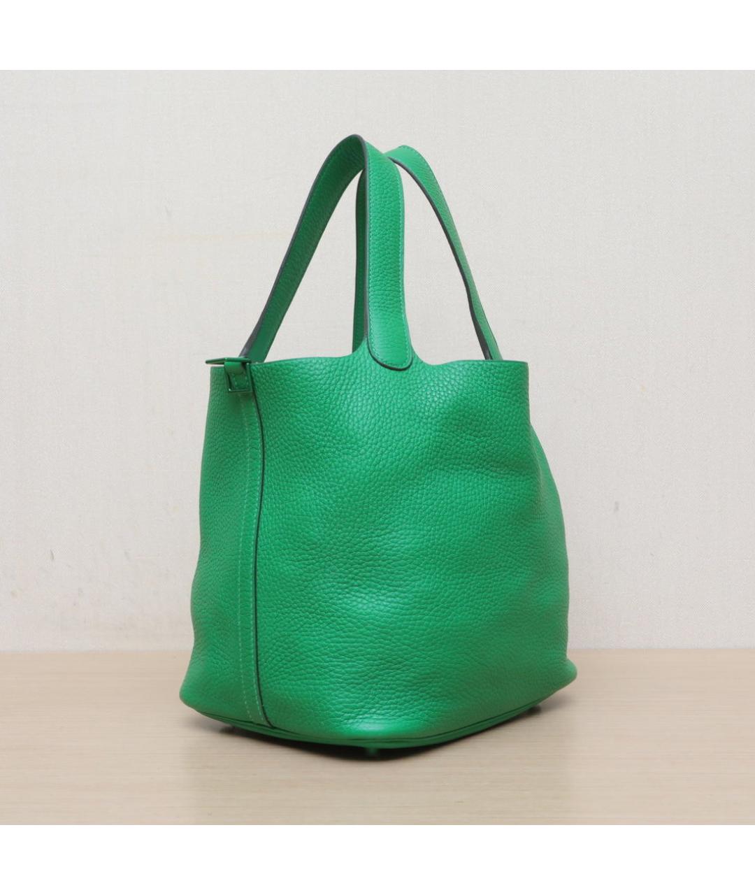 HERMES Зеленая кожаная сумка через плечо, фото 4