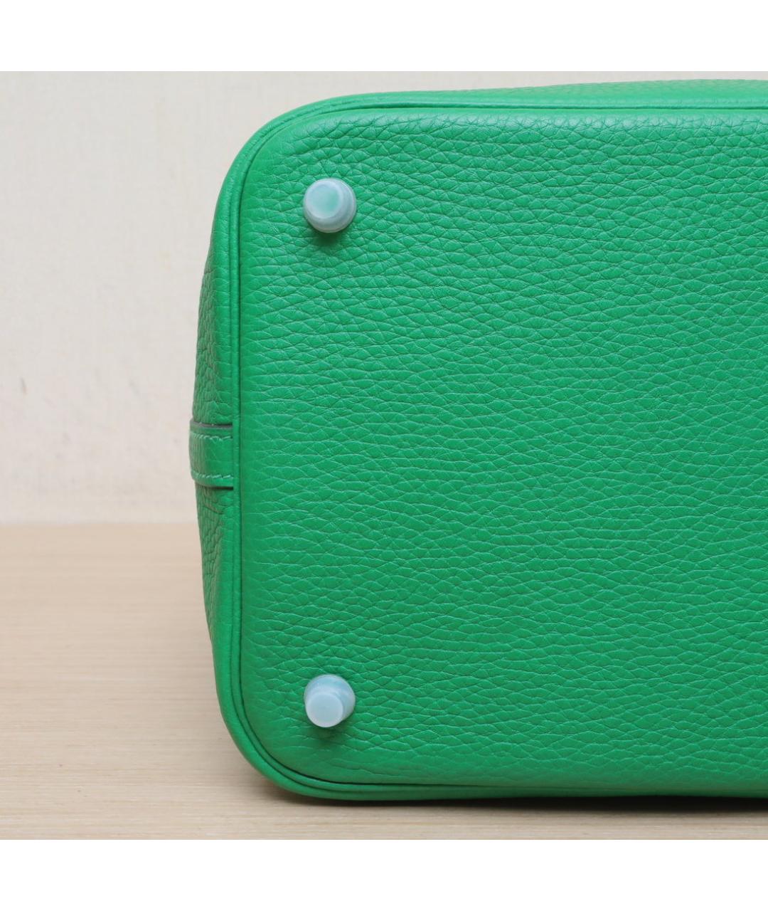 HERMES Зеленая кожаная сумка через плечо, фото 9