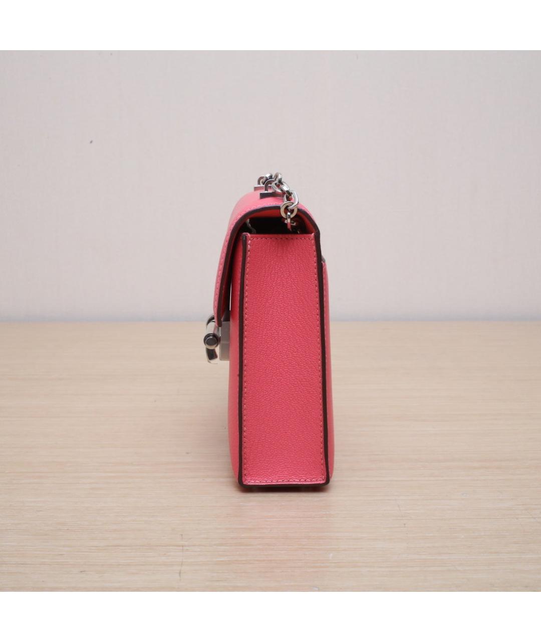 HERMES Розовая кожаная сумка через плечо, фото 5