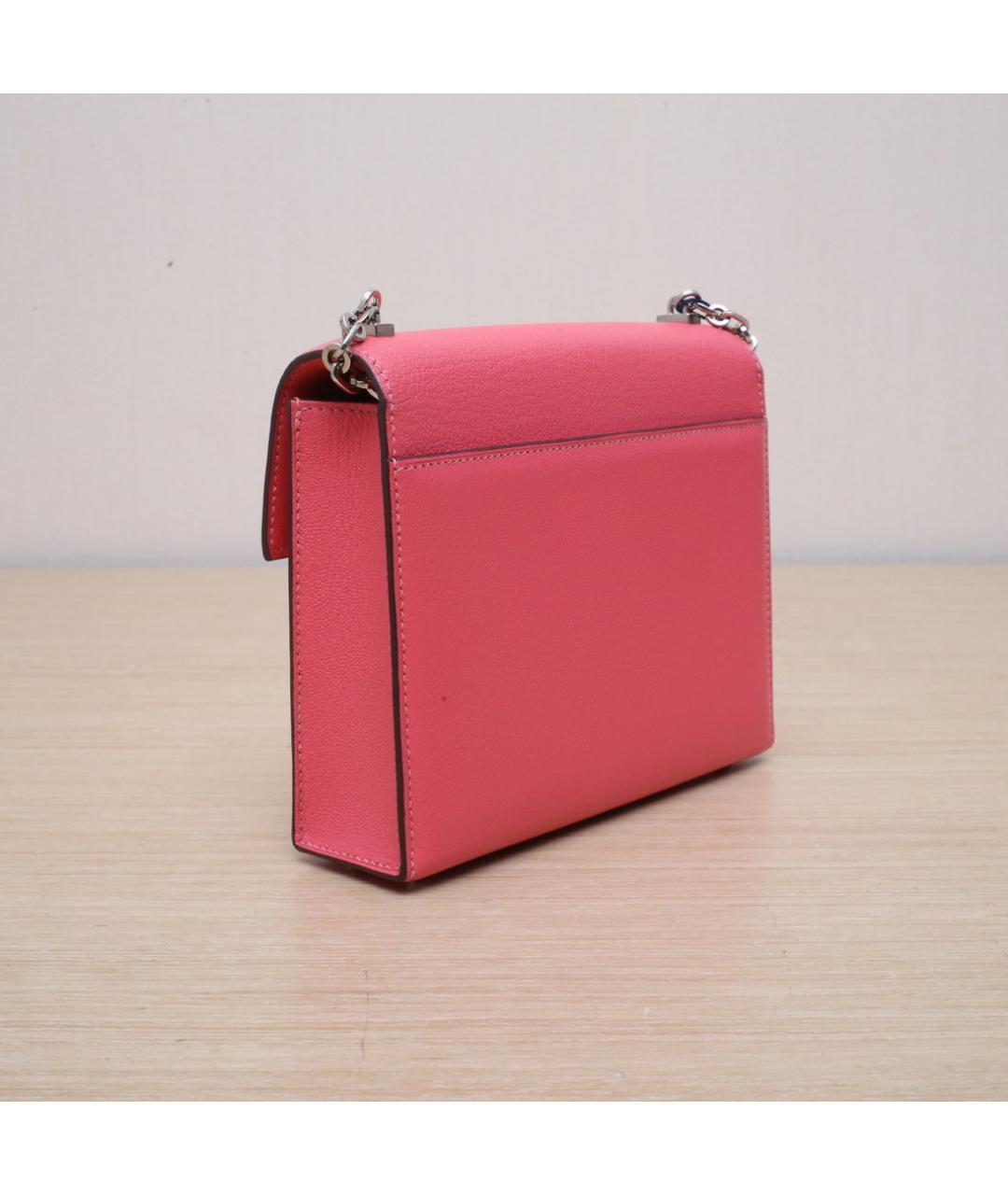 HERMES Розовая кожаная сумка через плечо, фото 6