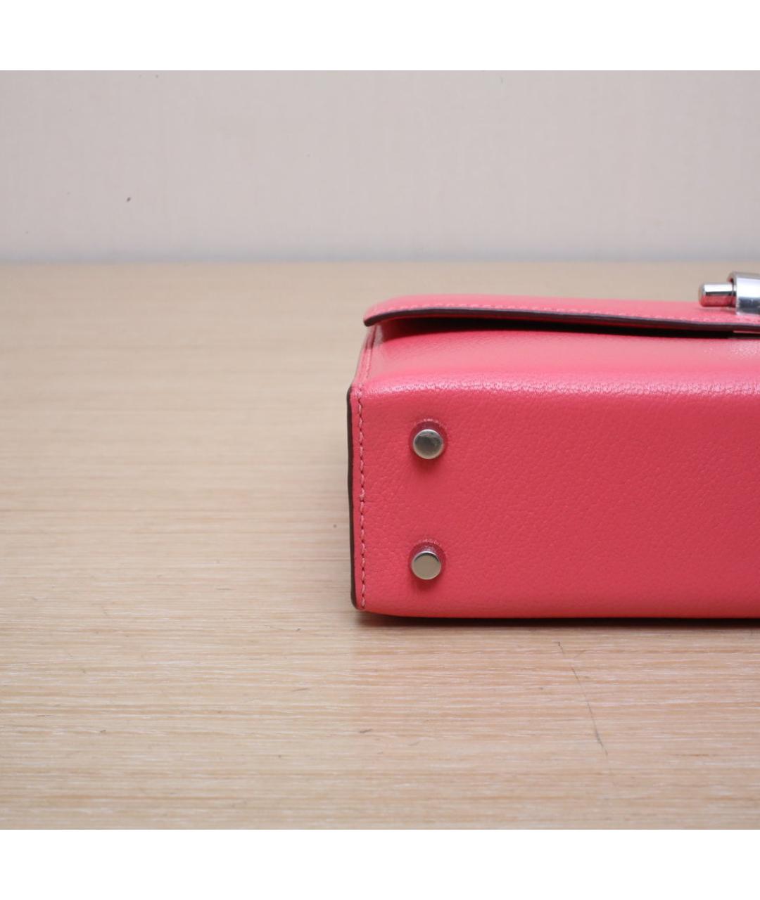 HERMES Розовая кожаная сумка через плечо, фото 9