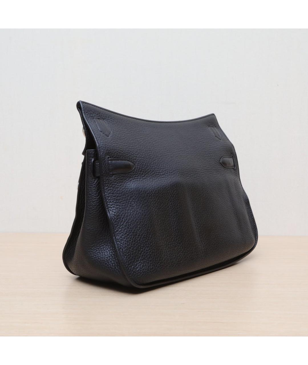 HERMES Черная кожаная сумка через плечо, фото 6