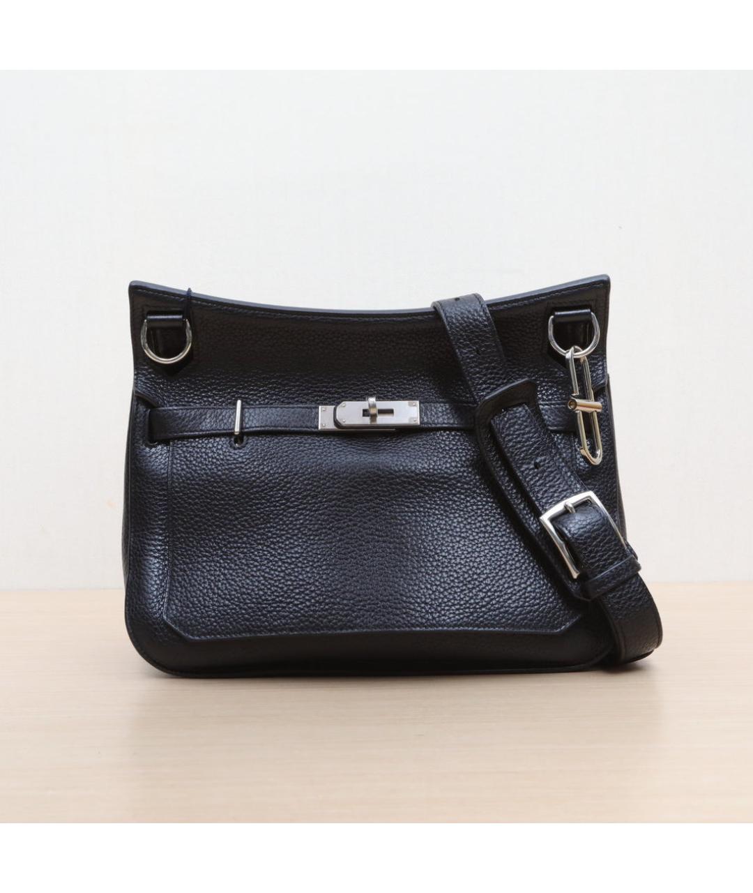 HERMES Черная кожаная сумка через плечо, фото 3