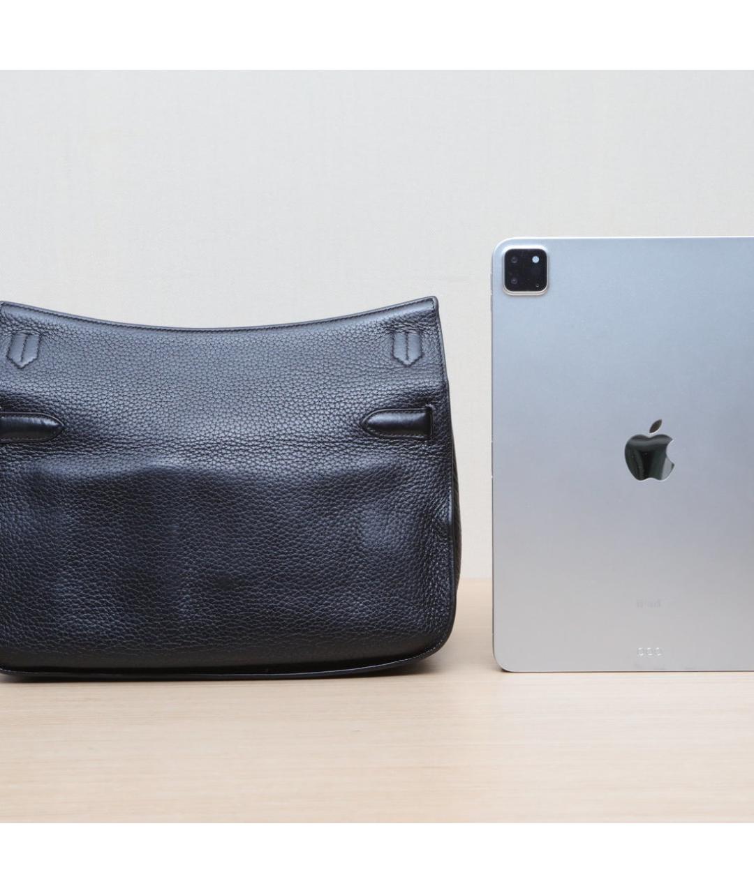 HERMES Черная кожаная сумка через плечо, фото 7