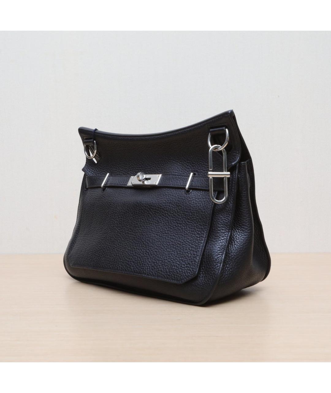 HERMES Черная кожаная сумка через плечо, фото 4