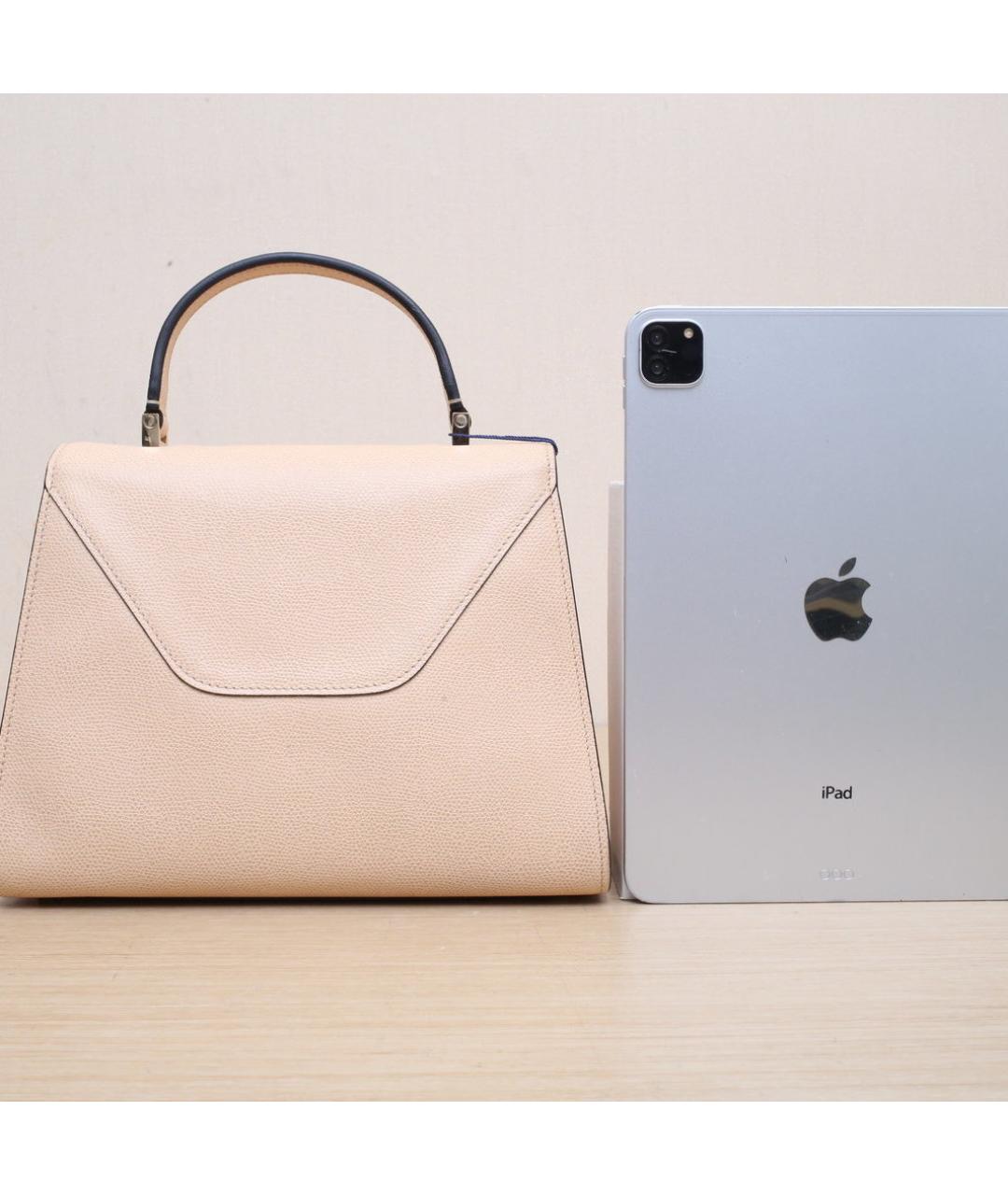 VALEXTRA Белая кожаная сумка через плечо, фото 7