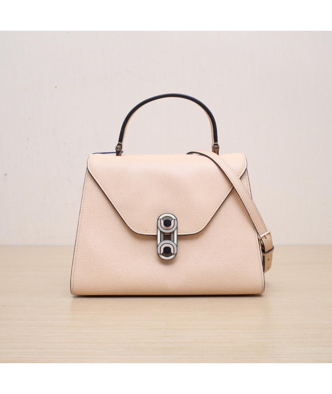 VALEXTRA Белая кожаная сумка через плечо, фото 2