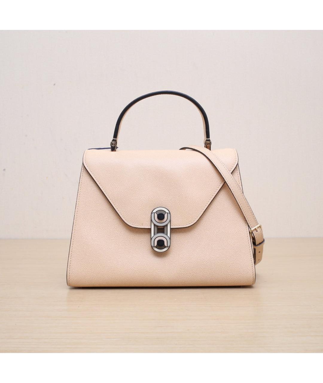 VALEXTRA Белая кожаная сумка через плечо, фото 3