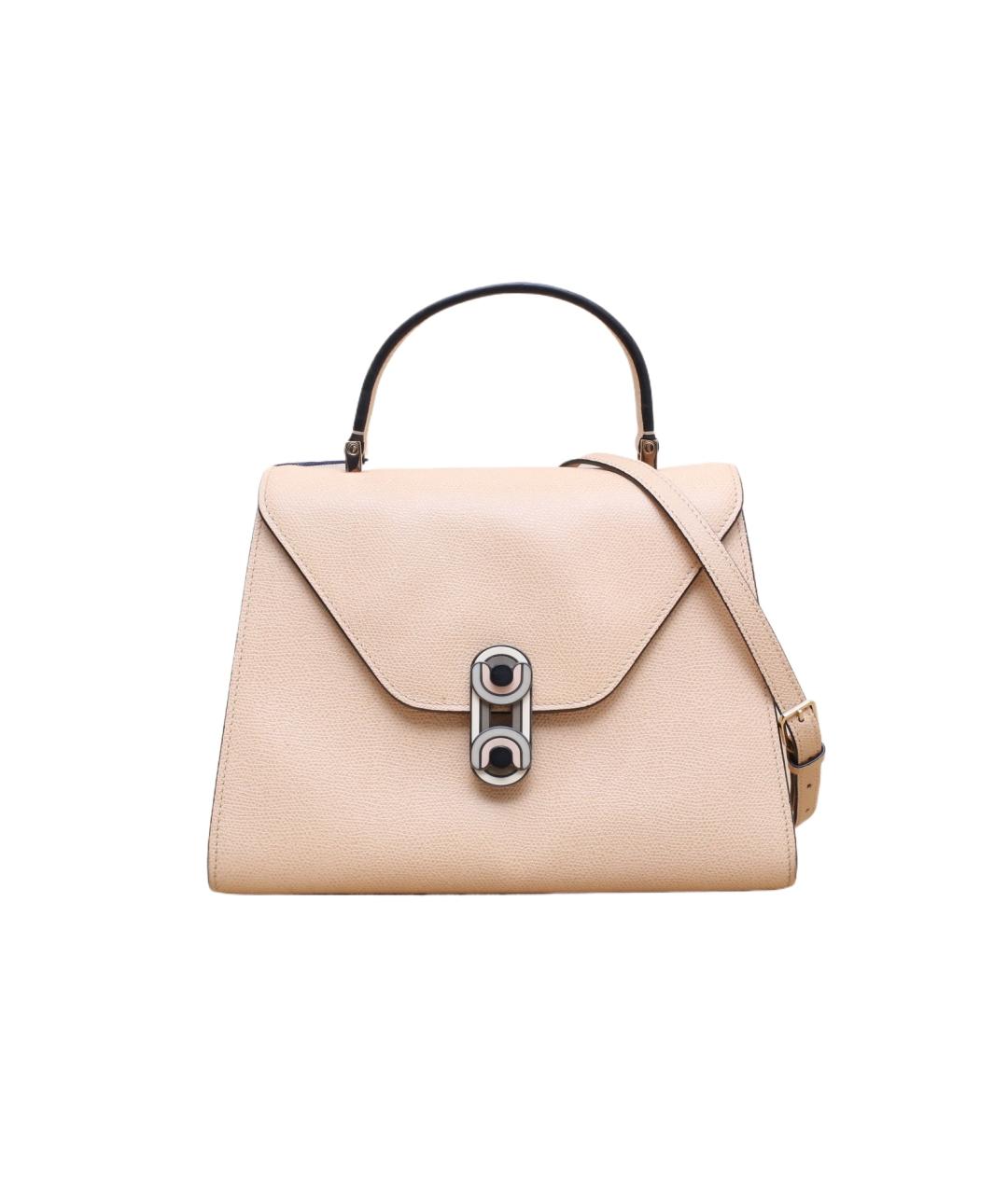 VALEXTRA Белая кожаная сумка через плечо, фото 1