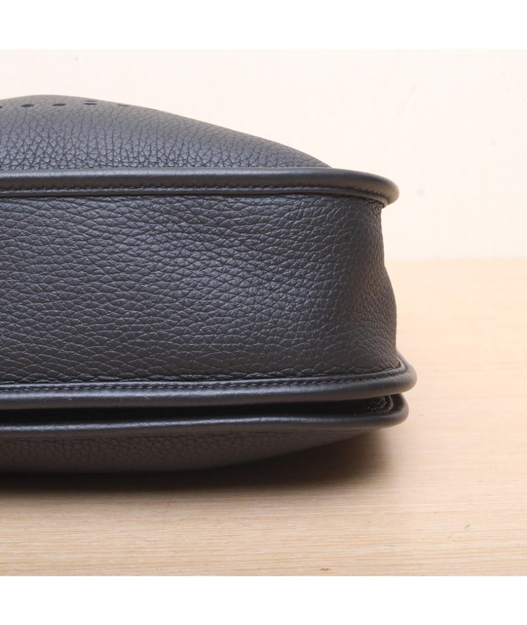 HERMES Черная кожаная сумка через плечо, фото 9