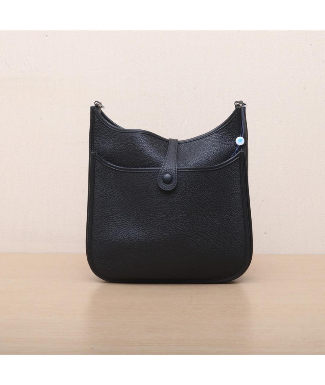 HERMES Черная кожаная сумка через плечо, фото 7