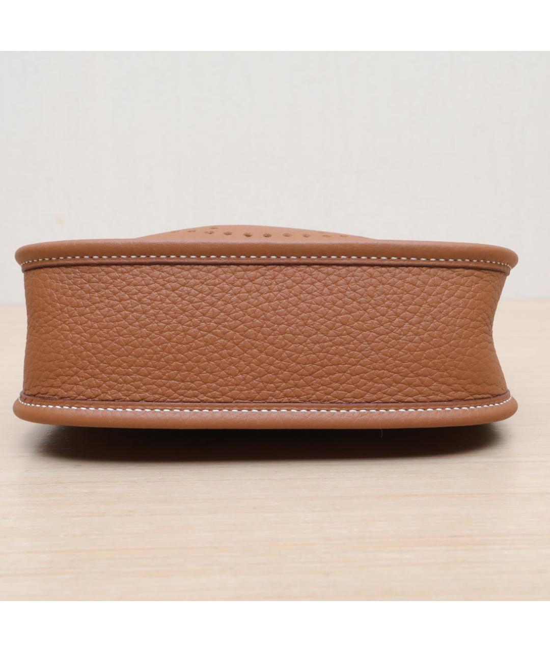 HERMES Коричневая кожаная сумка через плечо, фото 9