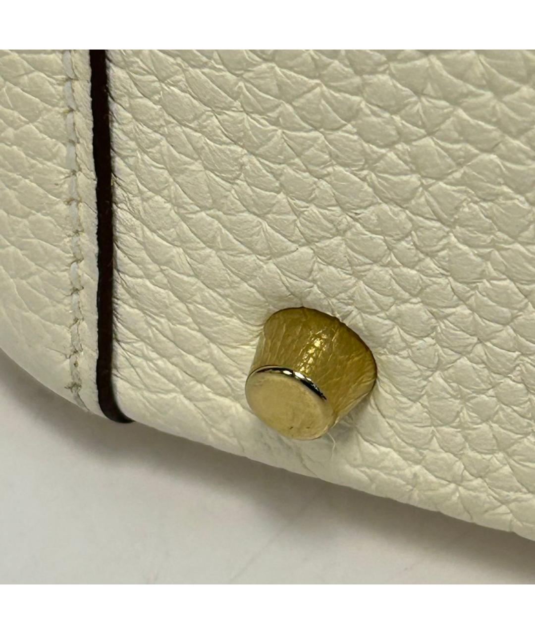 HERMES Бежевая кожаная сумка через плечо, фото 7