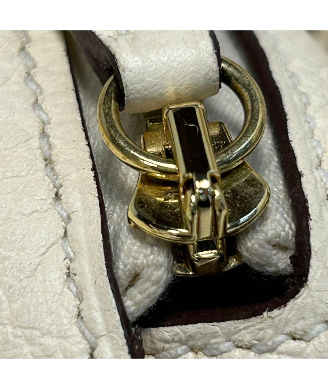 HERMES Бежевая кожаная сумка через плечо, фото 8