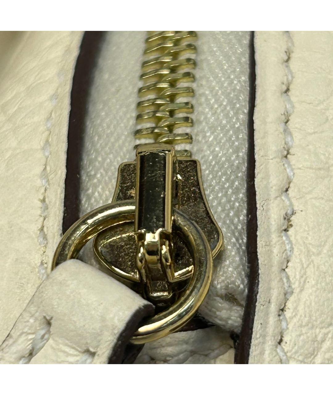 HERMES Бежевая кожаная сумка через плечо, фото 9