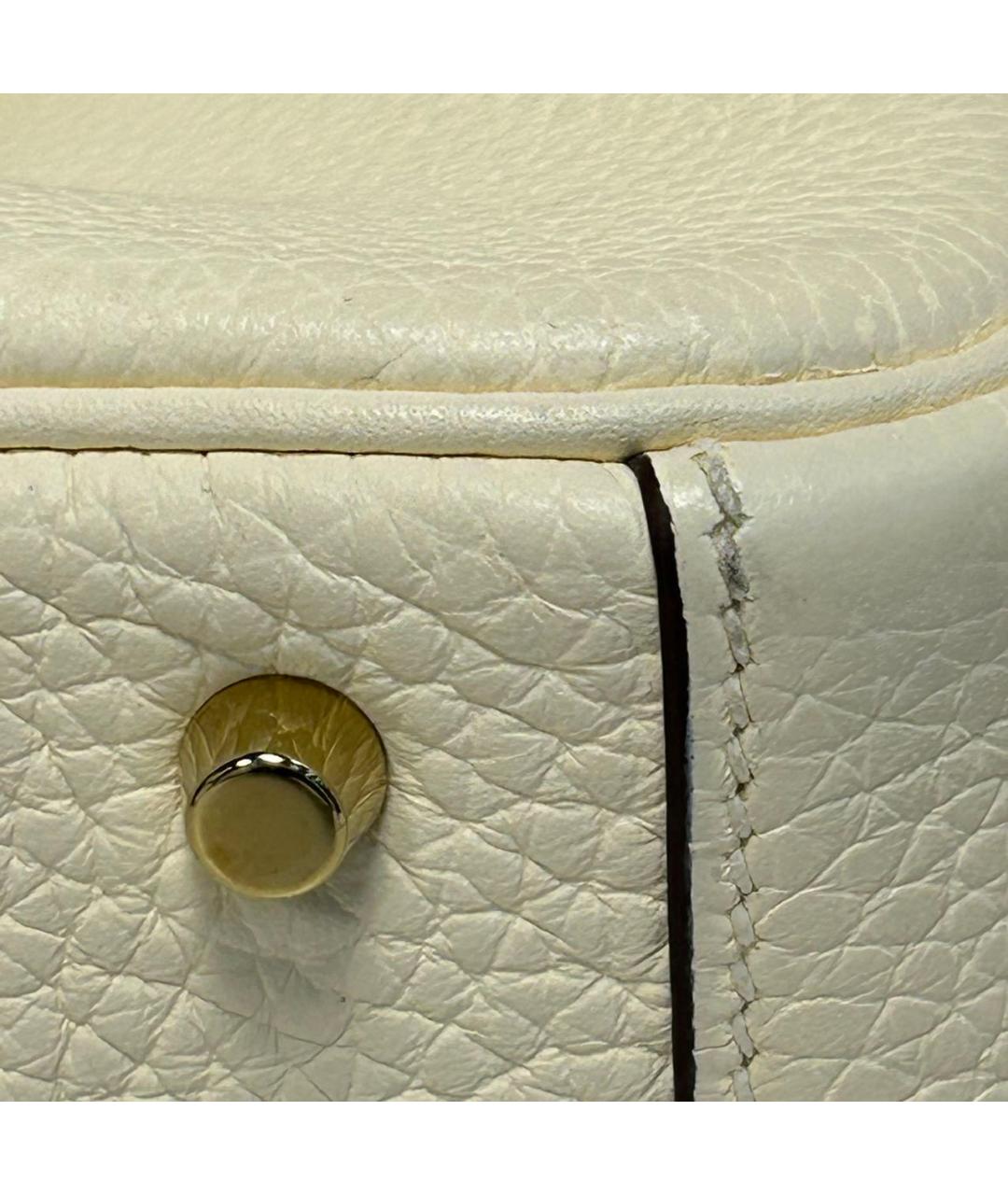 HERMES Бежевая кожаная сумка через плечо, фото 4